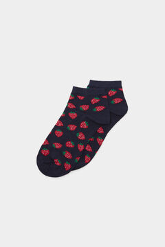 Springfield Strawberry socks navy
