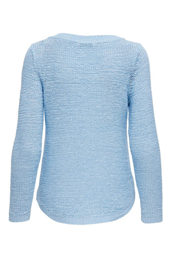 Only Jersey de cuello redondo azul