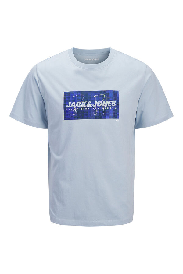 Jack & Jones PLUS Short-sleeved logo T-shirt blue