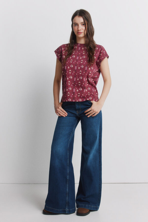 Springfield Straight high-rise jeans printed