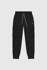 Springfield Cargo Trousers with Cuffs black