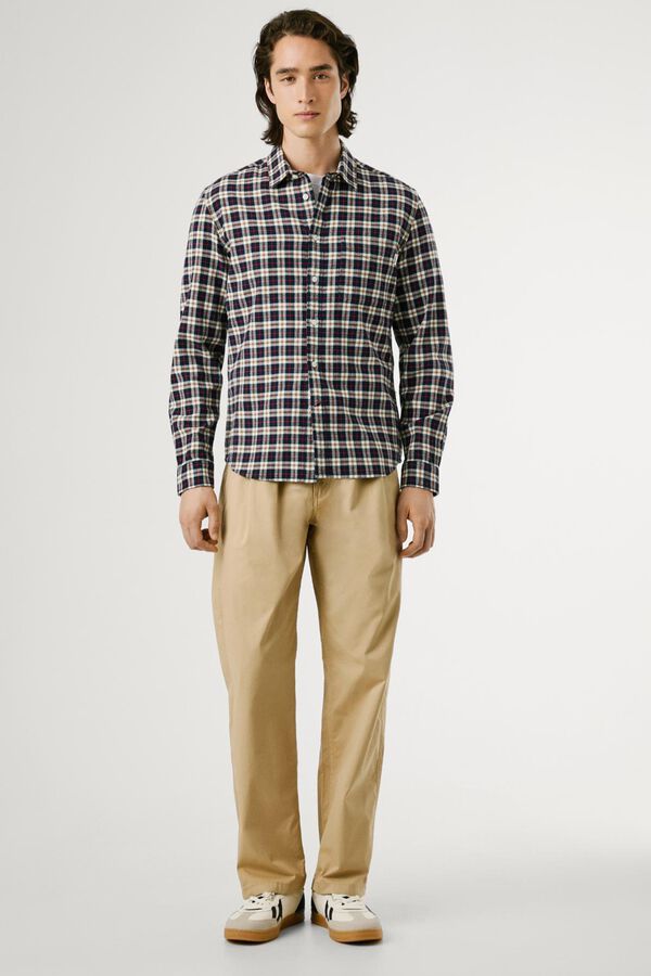 Pepe Jeans Camisa Cuadros Fit Regular azul