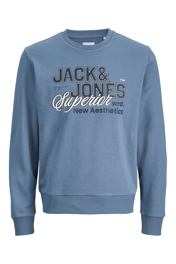 Jack & Jones Sudadera logo grande gris