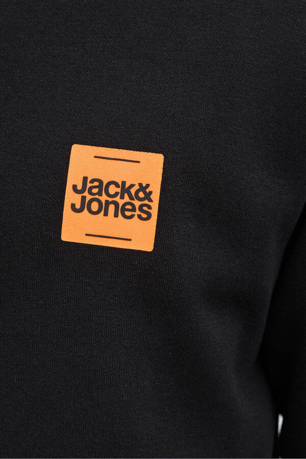 Jack & Jones Sudadera logo contraste negro