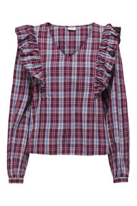 JDY Blusa de manga comprida com babados