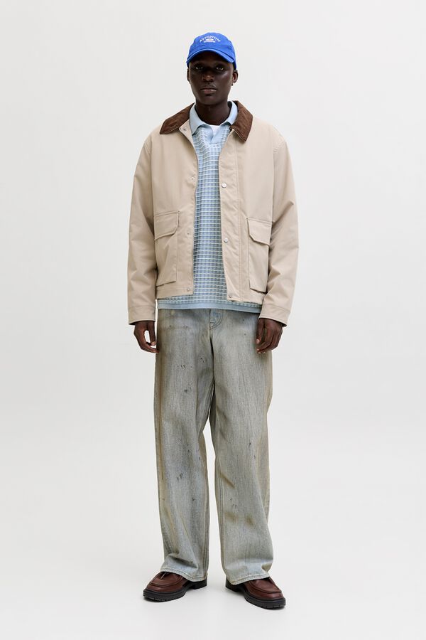 Jack & Jones Polo punto relaxed fit algod&oacute;n azul