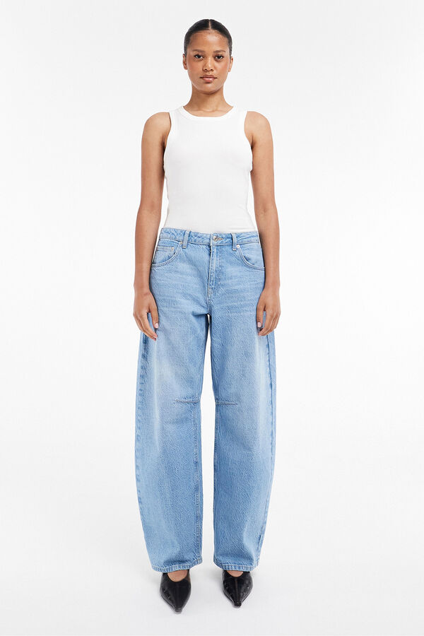 Topshop Barrel fit jeans blue