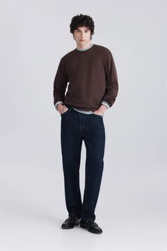 Springfield Ribbed basic long sleeve T-shirt