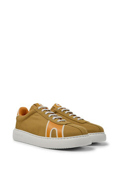 Springfield Women's beige and orange nubuck leather trainers brown
