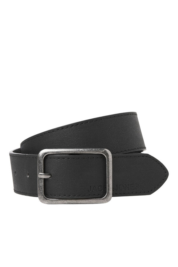 Jack & Jones Kunstleder-Schnalleng&uuml;rtel Schwarz