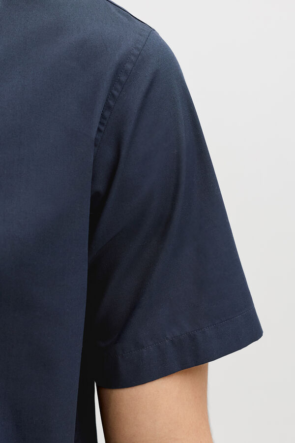JJ REBEL Camisa manga corta sarga azul