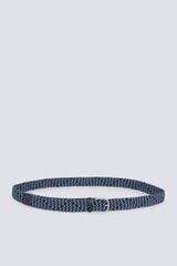 Springfield Braided contrast zigzag belt blue