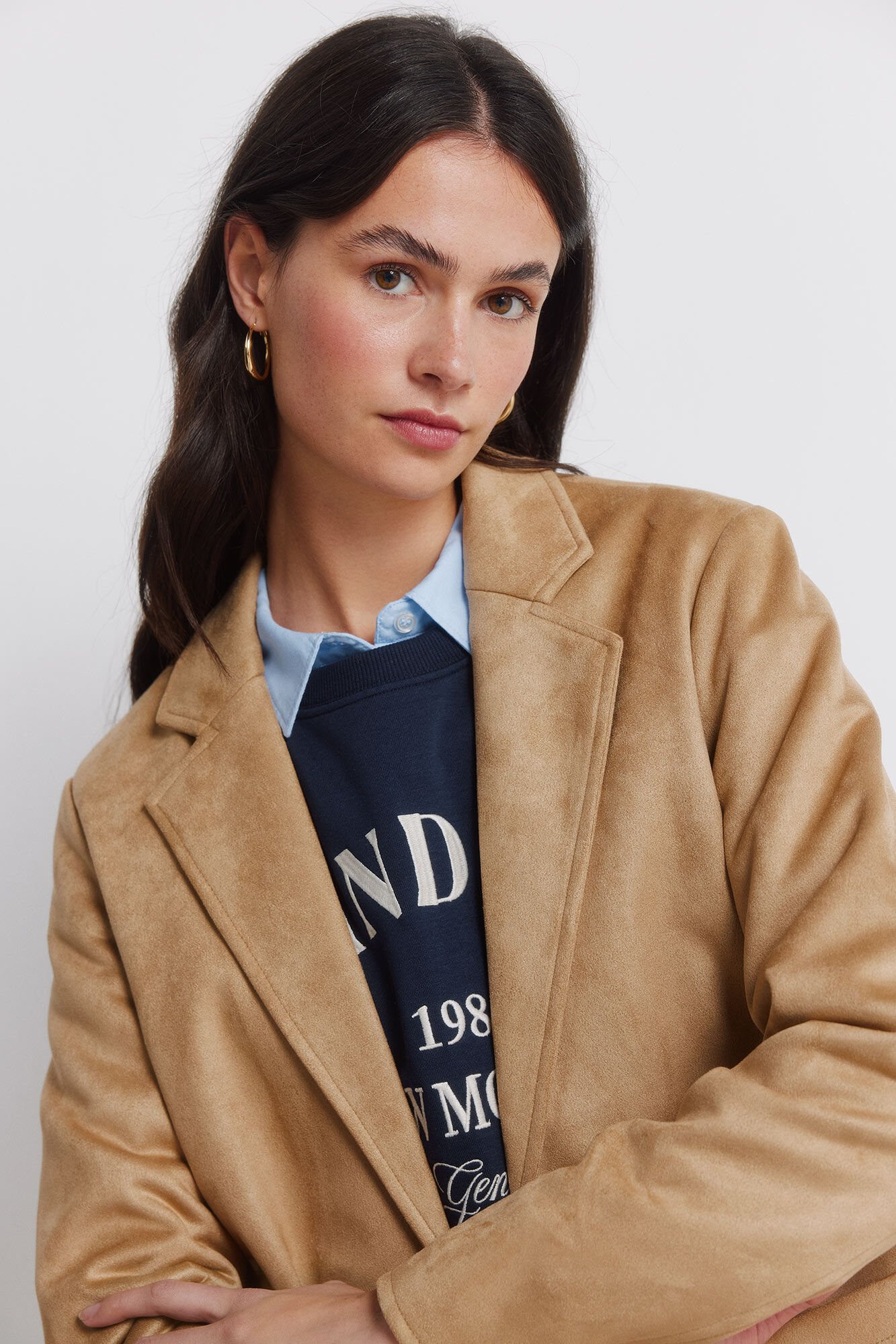 Springfield Faux suede blazer