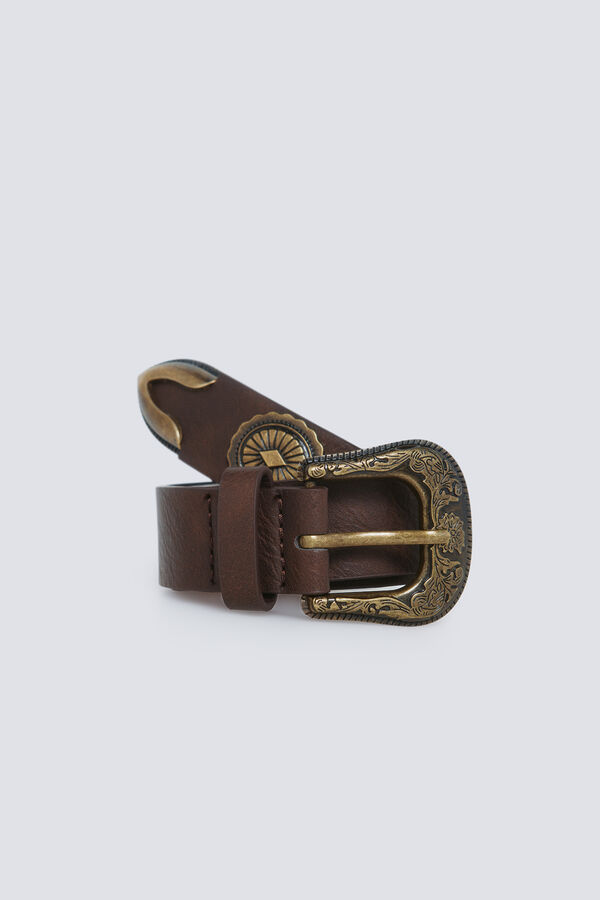 Springfield Metallic cowboy belt nude