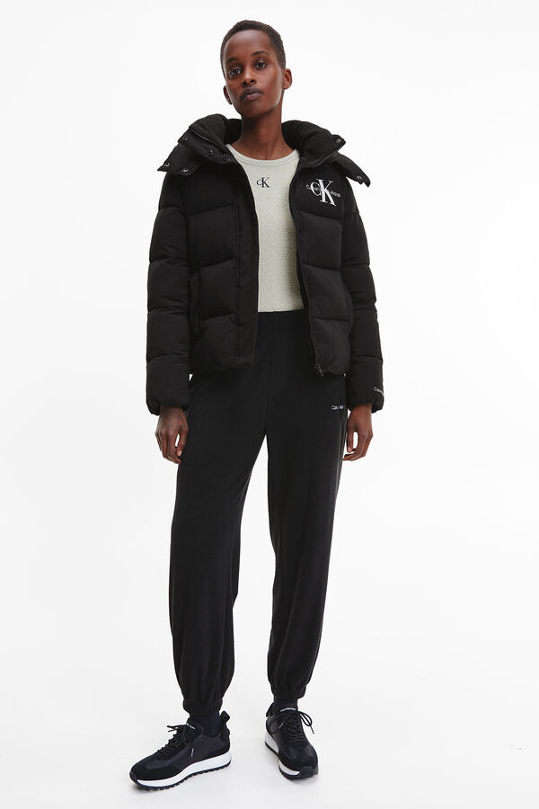 Springfield Short hooded jacket with hood noir
