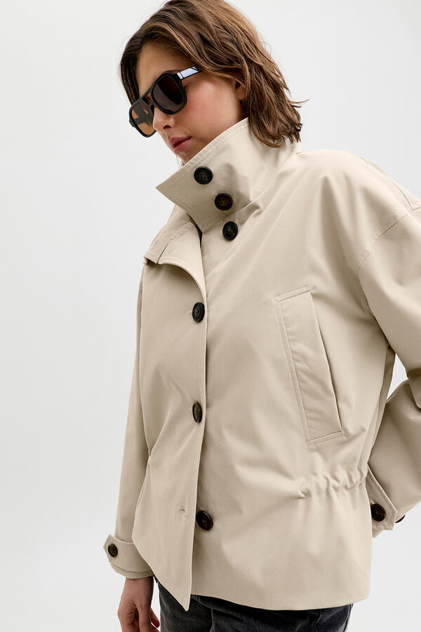 Jack & Jones Chaqueta corta tejido plano regular gris