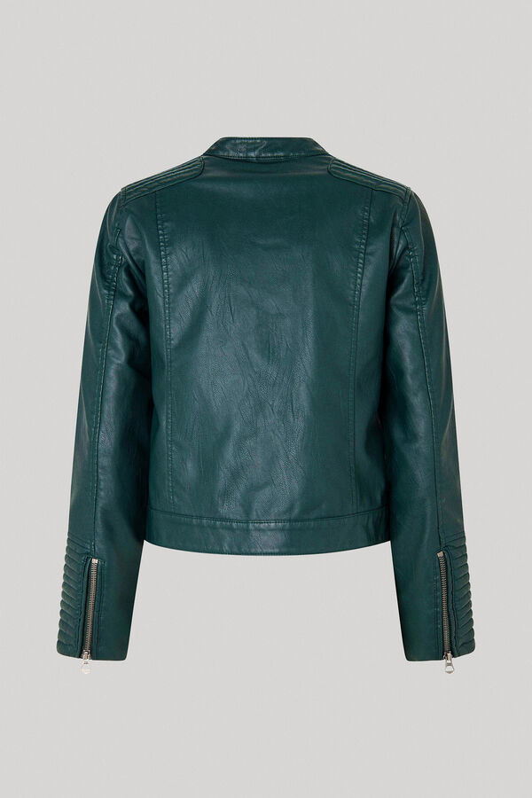 Springfield Biker jacket with padded shoulders green
