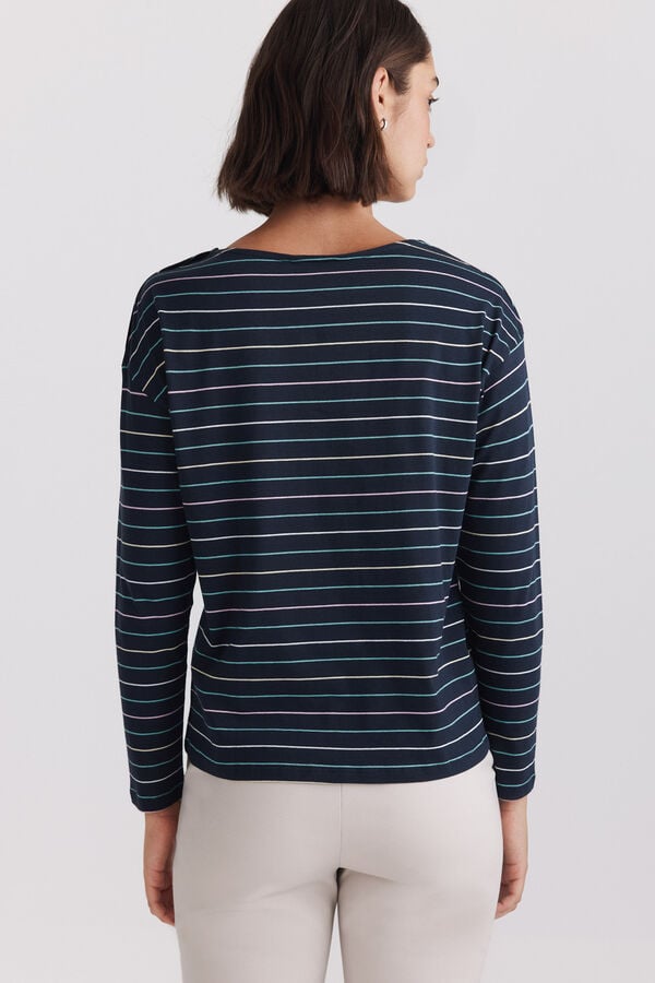 Springfield Cotton long sleeve T-shirt blue