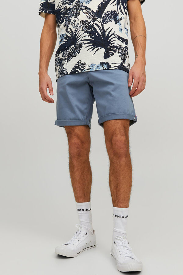 Springfield Regular fit chinos style Bermuda shorts bluish