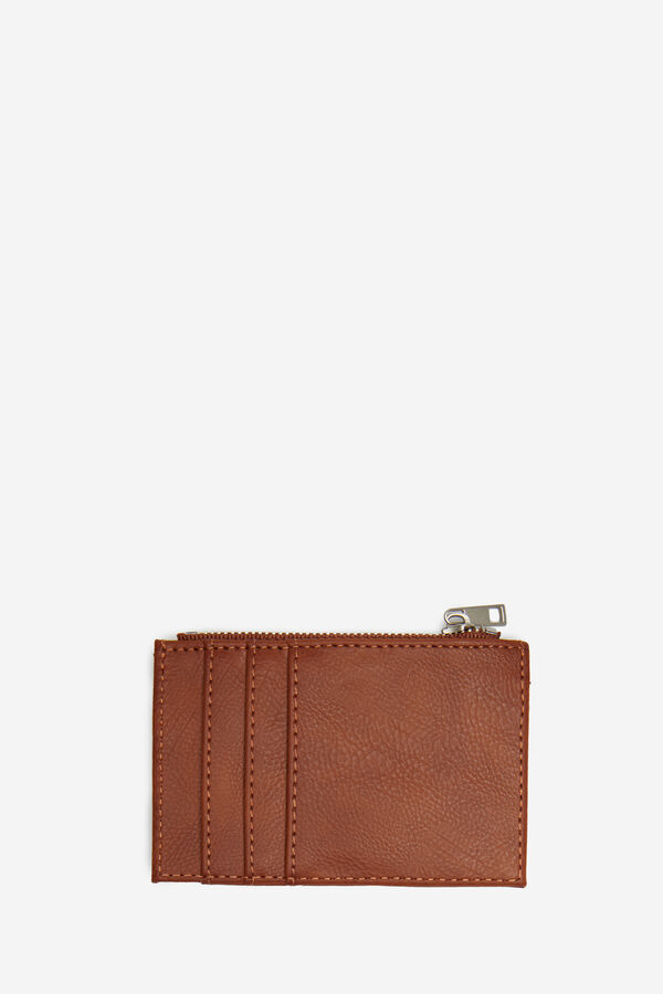 Springfield Porta-moedas efeito pele castanho