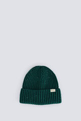 Springfield Neps knit jersey-knit beanie green