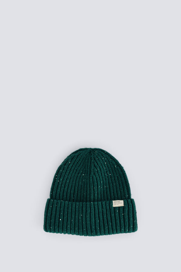Springfield Neps knit jersey-knit beanie green