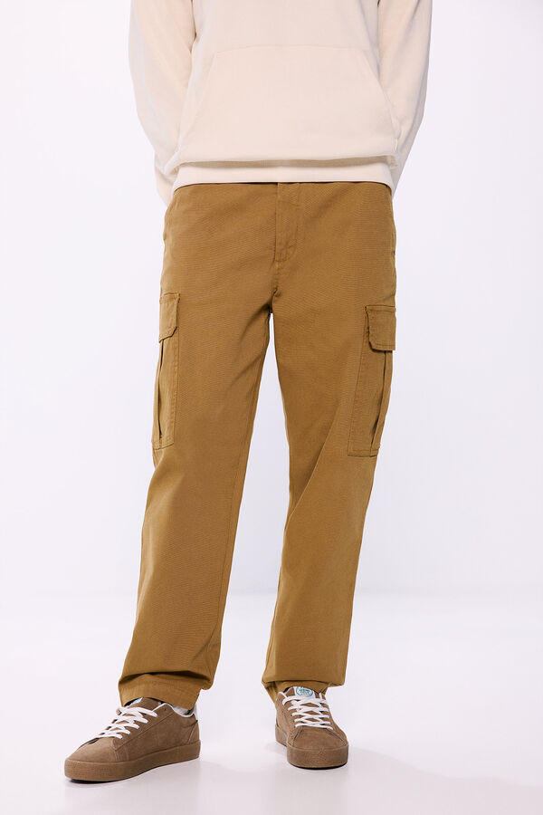 Springfield Calça cargo lavada beige