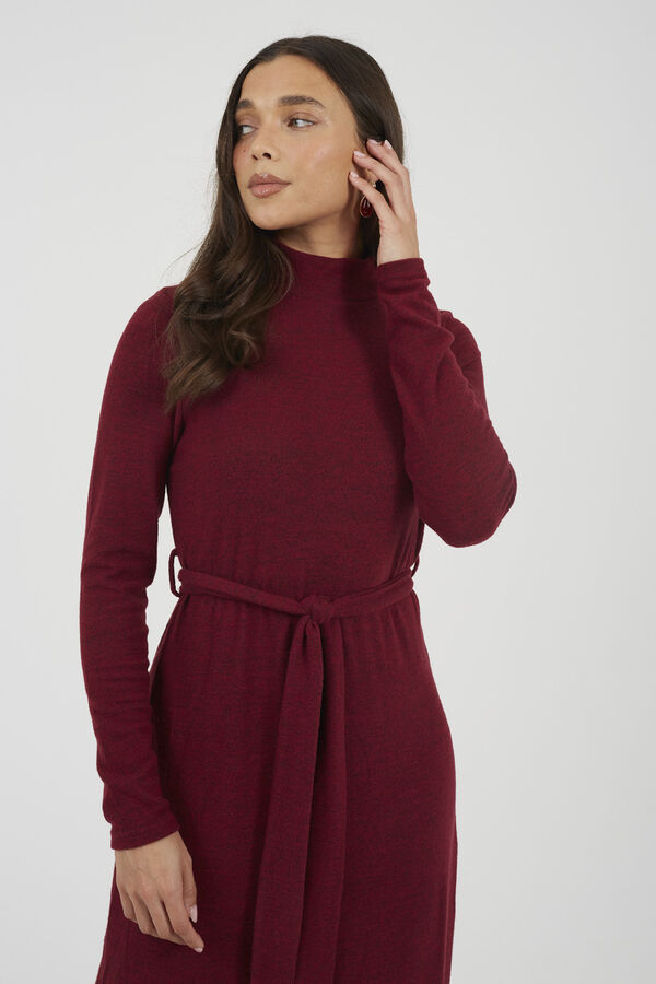 Brave Soul Long dress with belt printed