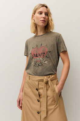 Camiseta print corazón