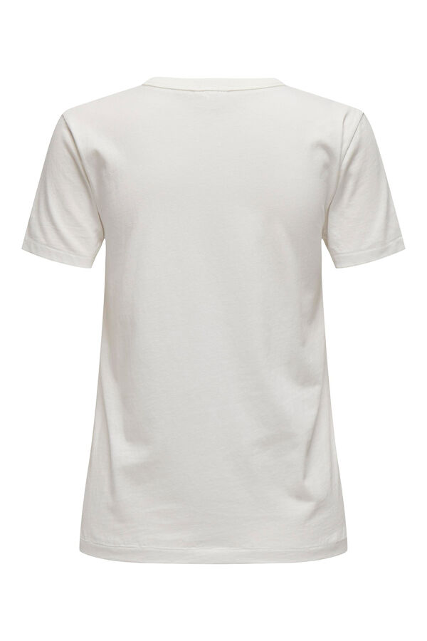 Springfield Camiseta algodón estampado marfil