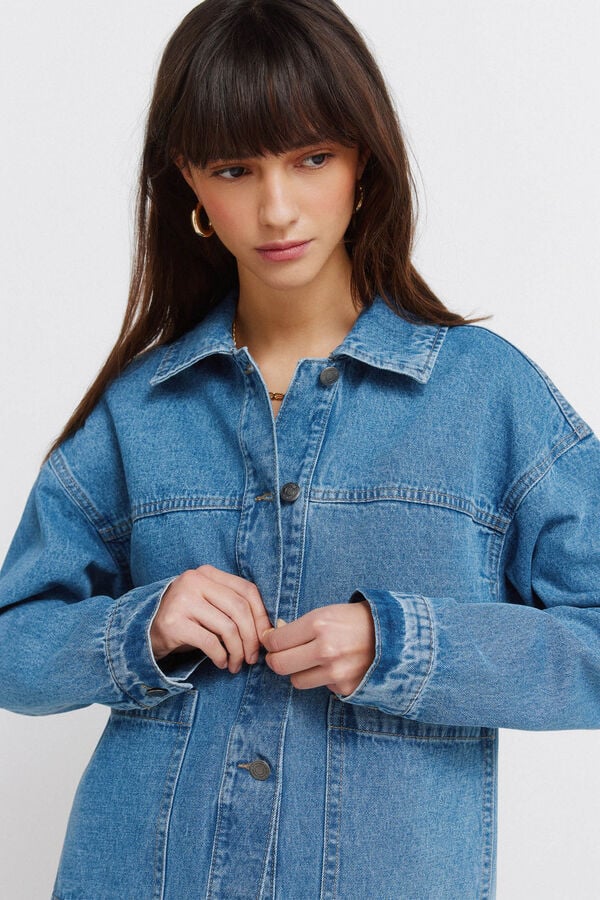 Springfield Cotton denim jacket blue