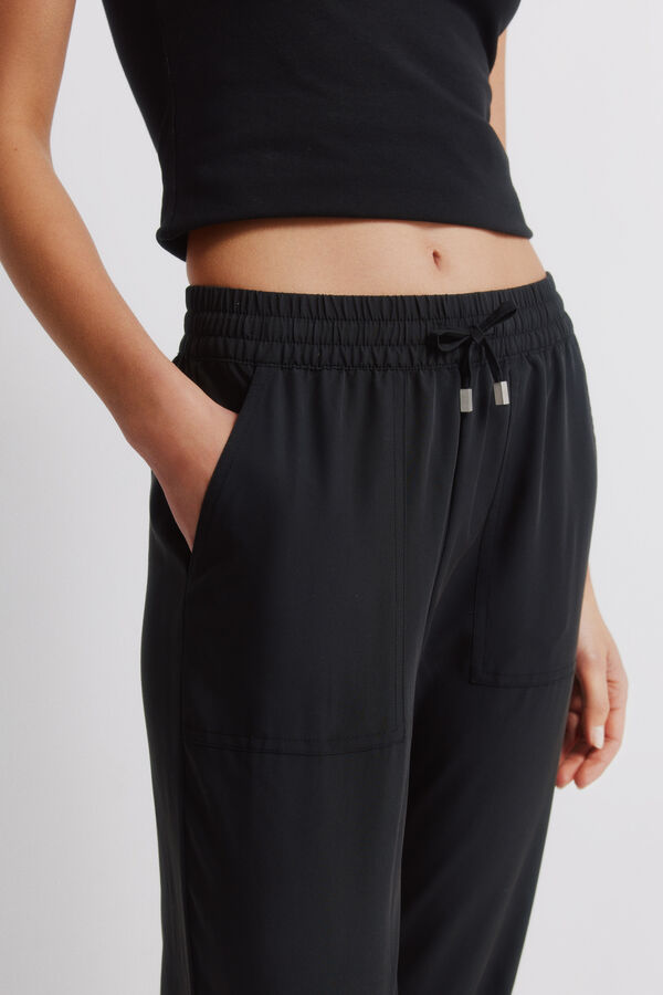Springfield Jogger trousers with elasticated trim black