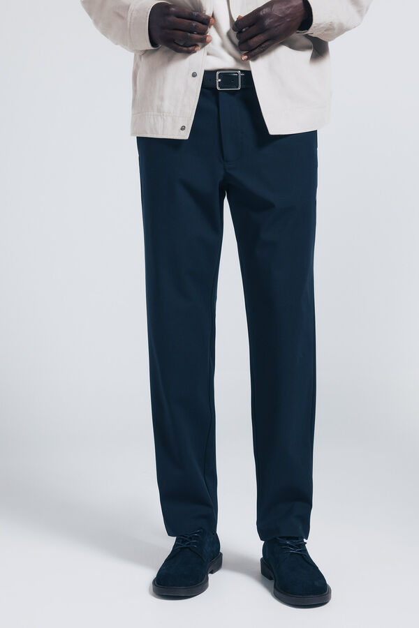 Springfield Paul structured chinos trousers blue