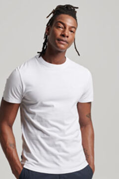 Springfield T-shirt de algodão orgânico com logótipo Essential branco