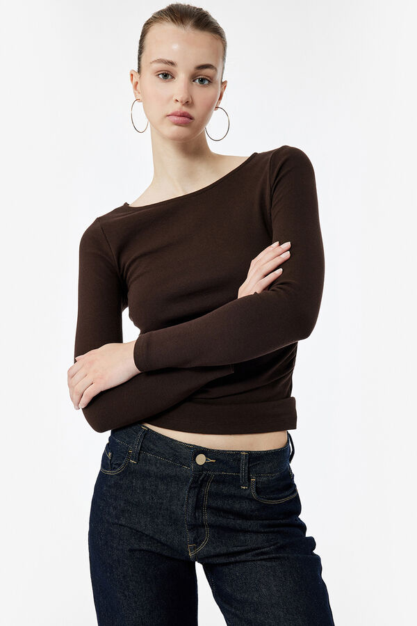 Koton Camiseta de manga larga tostado