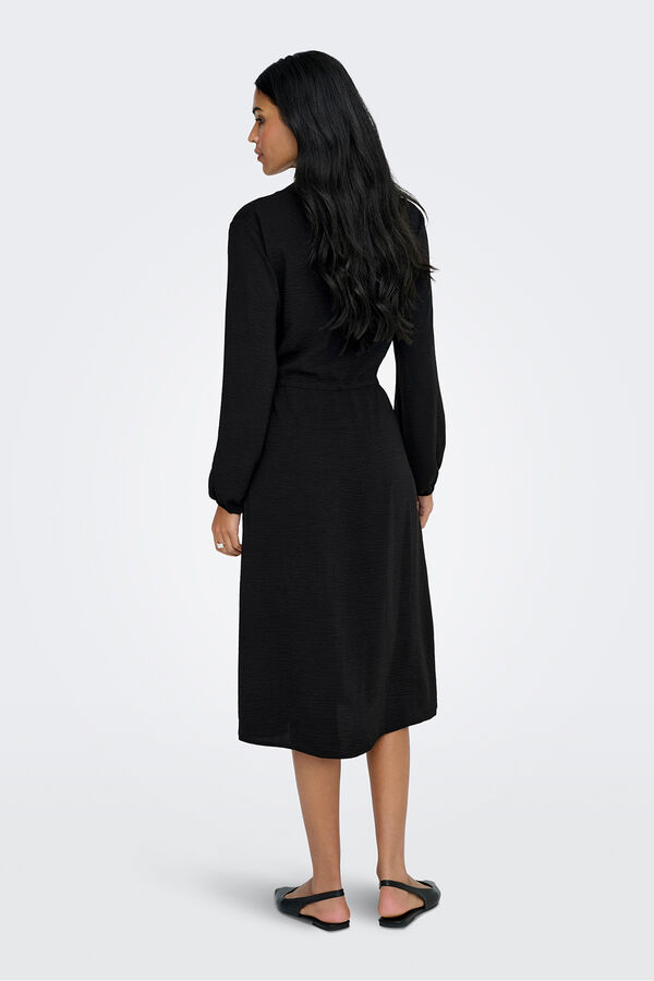 JDY Long-sleeve midi dress black