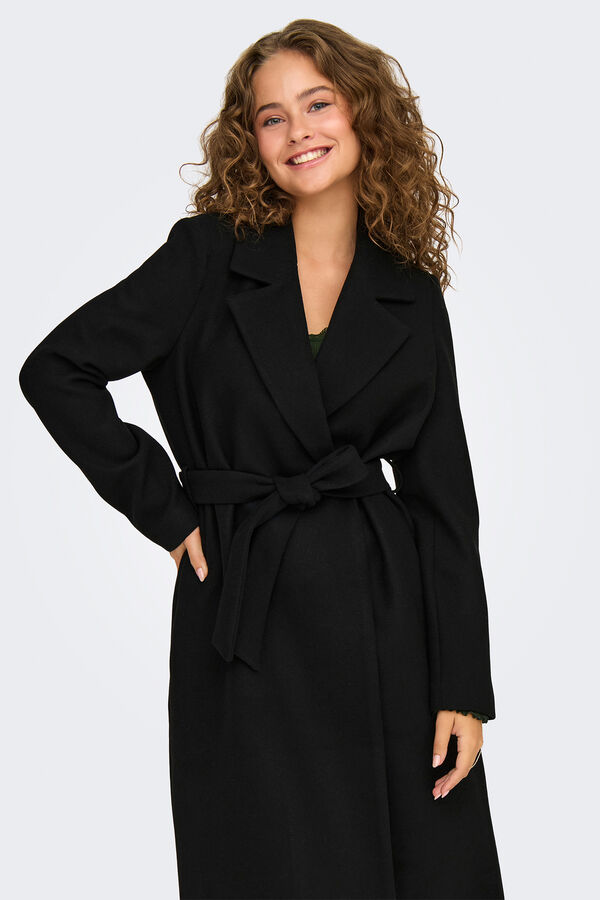 Only Long cloth coat black