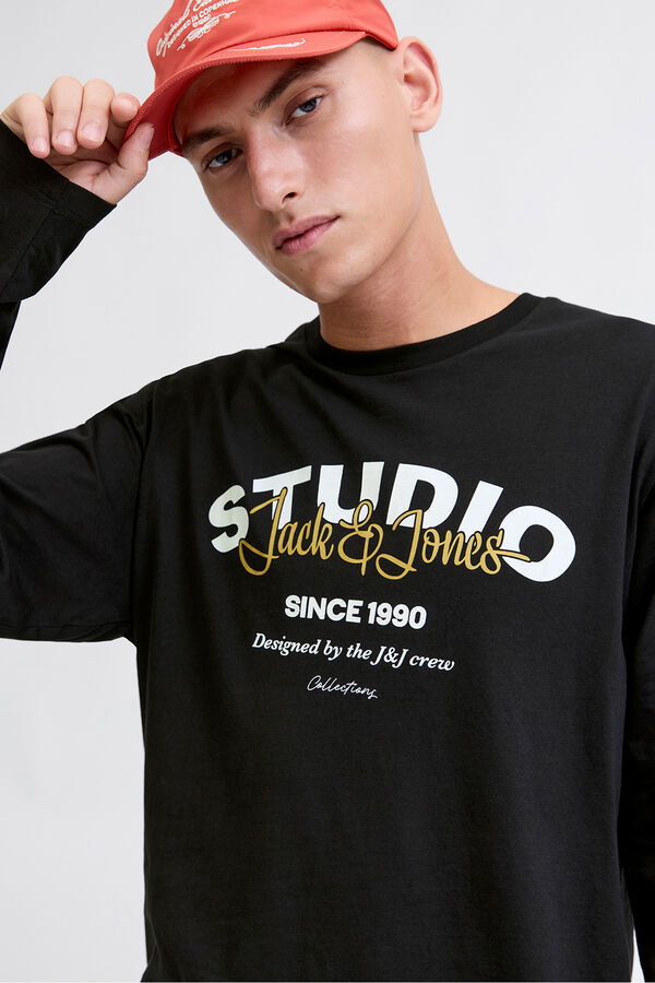 Jack & Jones Studio sleeve T-shirt fekete