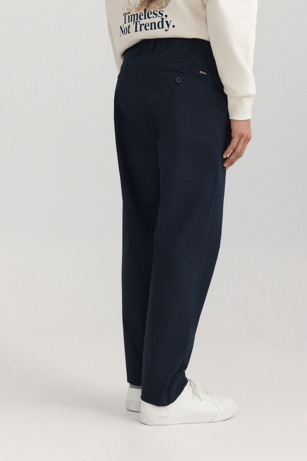 Springfield Comfort fit structure trousers blue
