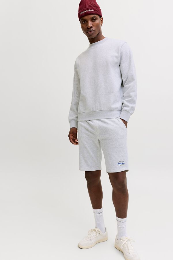 Jack & Jones Bermuda felpa regular fit blanco