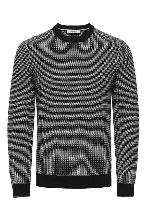 Only & Sons Jersey estructura cuello redondo negro