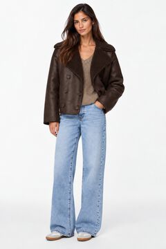 Pieces Chaqueta biker forro borreguito