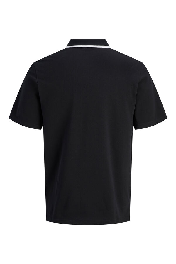 Jack & Jones Polo em piqu&eacute; com logo preto