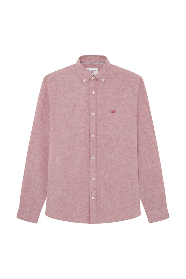 Springfield Colourful linen shirt pink