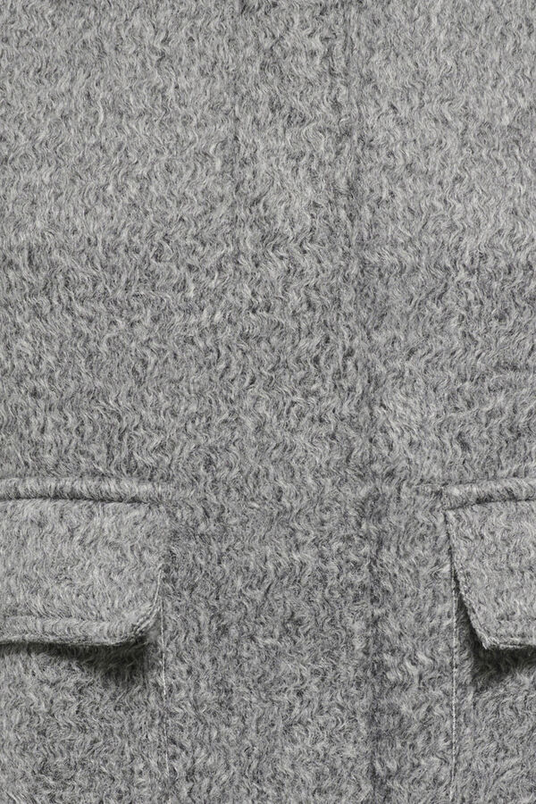 Only Short textured jacket grey