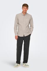 Only & Sons Camisa manga larga gris