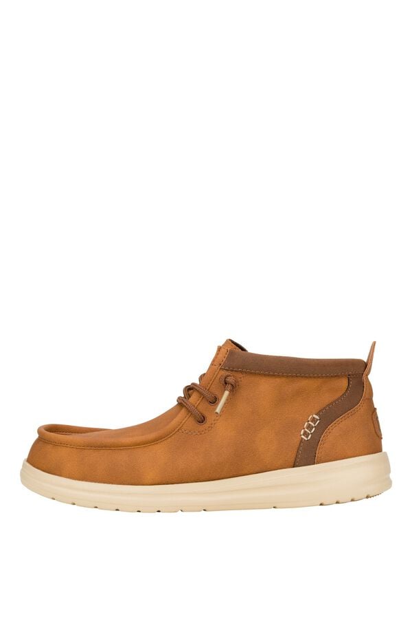 Hey Dude Faux leather ankle boot red