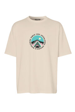 Springfield T-shirt with front print brown