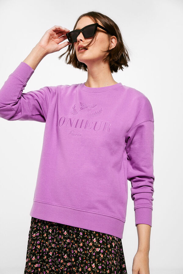 Springfield Sweatshirt "Bonheur" lilás