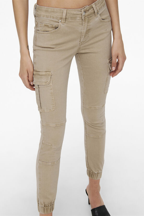 Only Pantal&oacute;n cargo slim fit marr&oacute;n